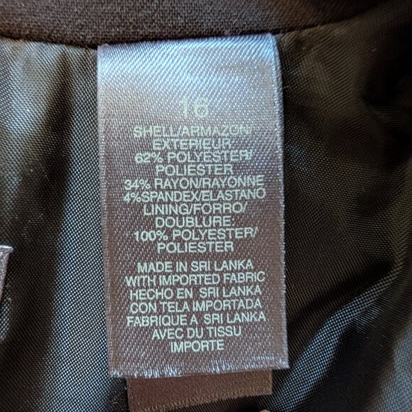 Liz Claiborne black suit jacket blazer 16 EUC - Picture 12 of 13